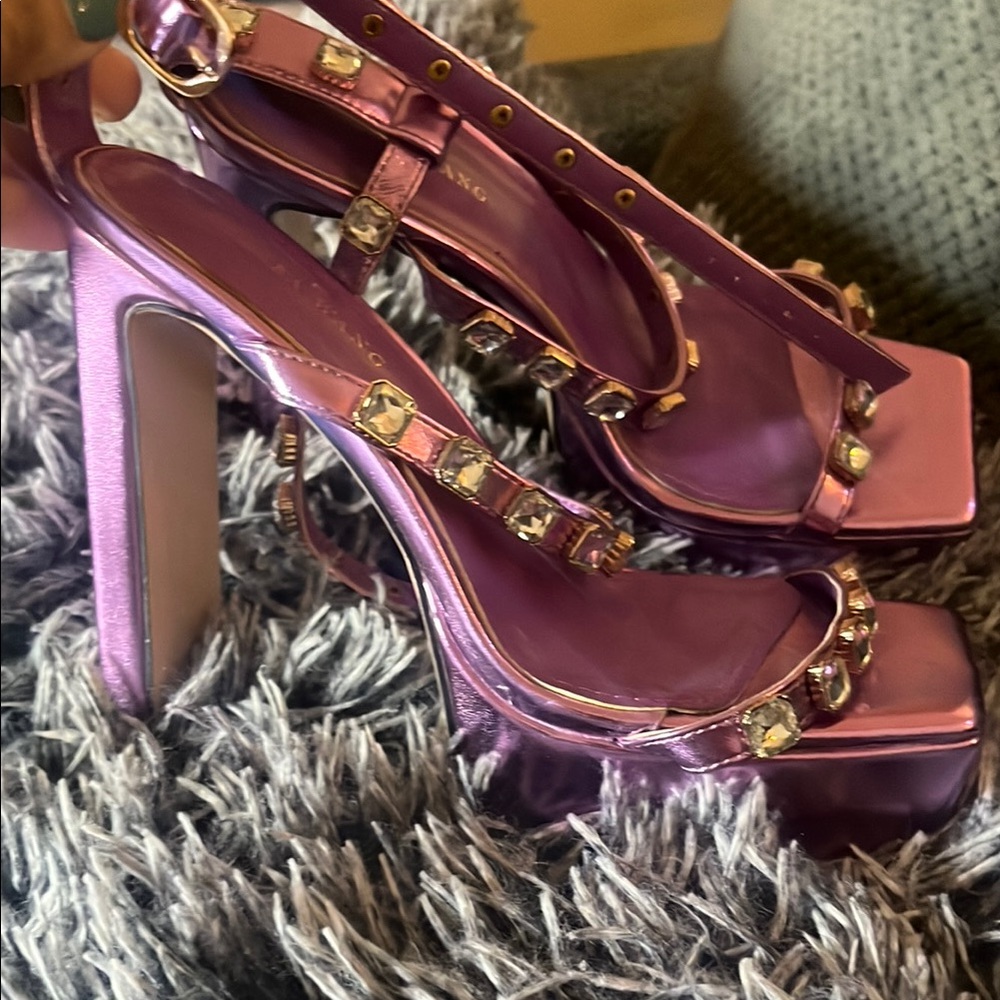 Elegant Purple Platform Heels